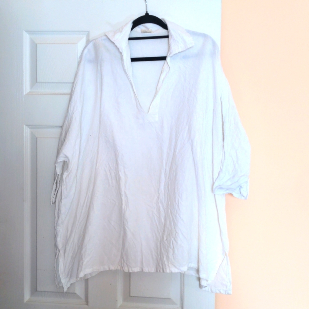 PeplumCo OS 100% Linen Harper Tunic